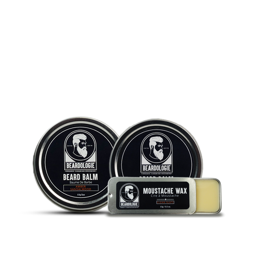 Beard Balm (Amber Sandalwood) + Beard Balm (Unscented) + Moustache Wax