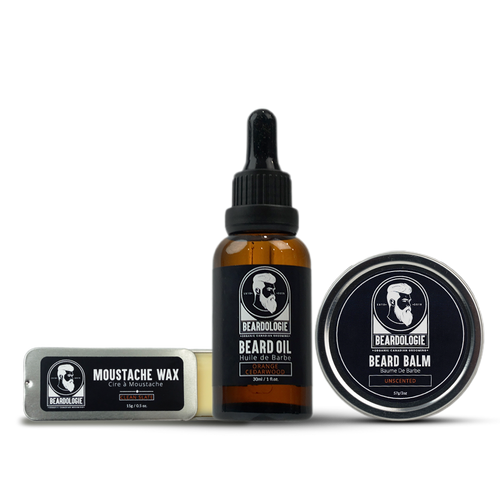 Beard Oil (Orange Cedarwood) + Beard Balm (Unscented) + Moustache Wax